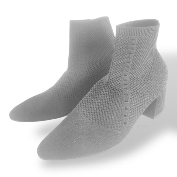Eileen Fisher Vero Cuoio Purl Stretch Sock Bootie Heels – Size 9.5 - Picture 3 of 15